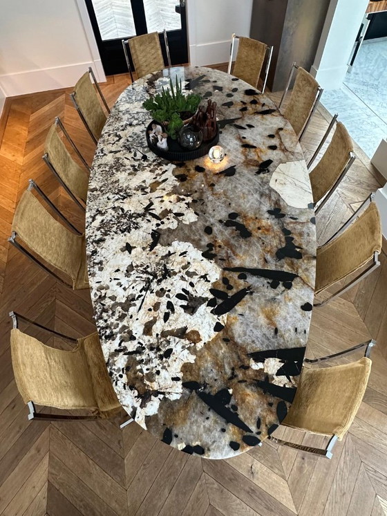 Image 1 of Bellissimo set di 10 sedie da pranzo di Pierre Cardin per Masion Jansen