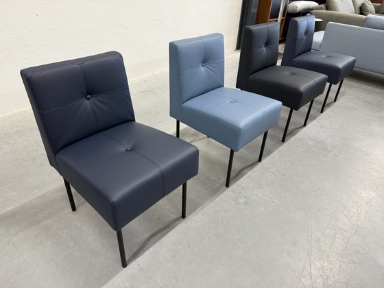 Image 1 of 4 Gelderland 7714 Button chair blue leather