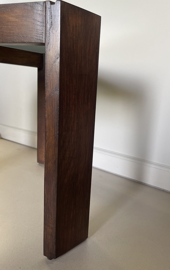 Image 1 of Vintage Porada Arredi wooden triangle side table