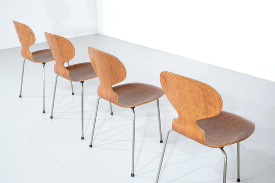 Image 1 of Set of 4 Ant Chairs model 3100 in teak by Arne Jacobsen or Fritz Hansen - 1950s