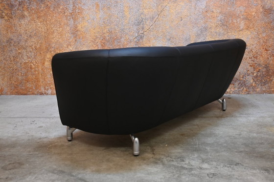 Neu bezogenes Sofa von Leolux Pupilla Design aus schwarzem Leder – 3-5 Sitzer Sofas, Leather (photo 7 of 10)