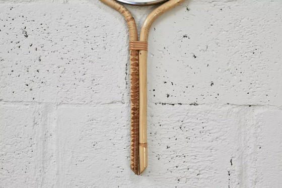 Image 1 of Espejo de ratán al estilo de Louis Sognot