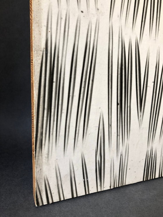 Image 1 of Set of 2 vintage wooden panels with print patterns 1960s / 1970s