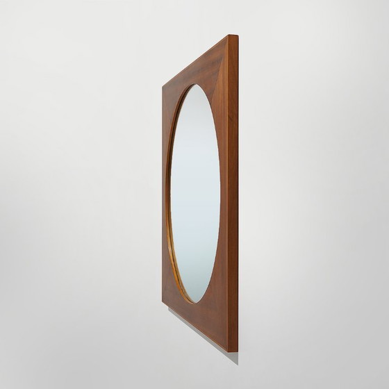 Image 1 of Teakhouten wandspiegel, jaren 60