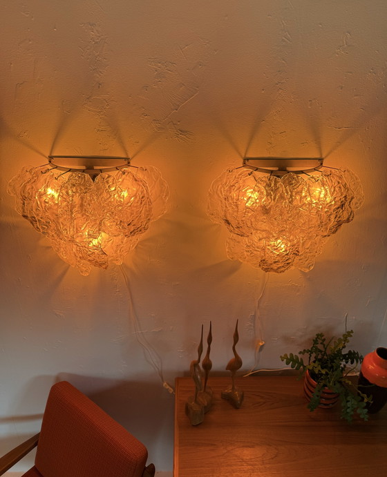 Set di 2 lampade da parete vintage in vetro di Murano, Italia anni '70 – Murano Italy, Applique, Metal (photo 9 of 12)