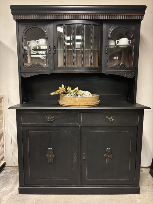 Vintage Buffet Cabinet – buffetkasten, Glass, Wood