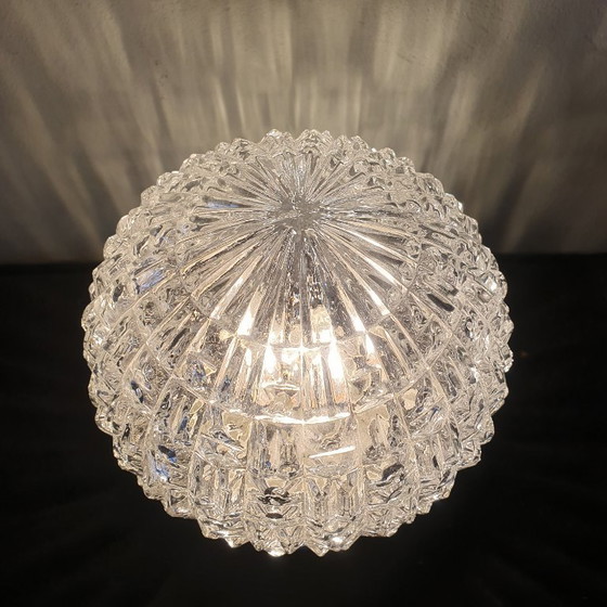 Image 1 of Vintage 60s/70s ceiling lamp - glass ceiling/wall lamp - mid-century