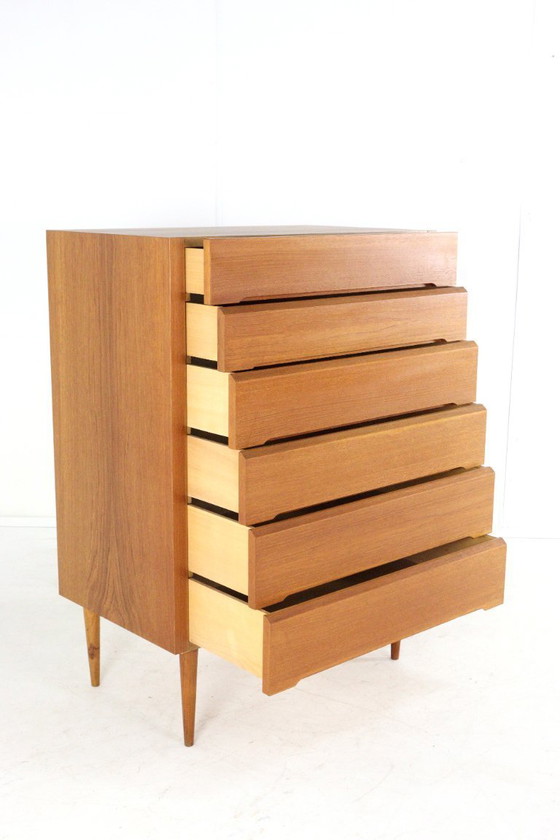 Image 1 of Grote hoge XL Deense ladekast vintage