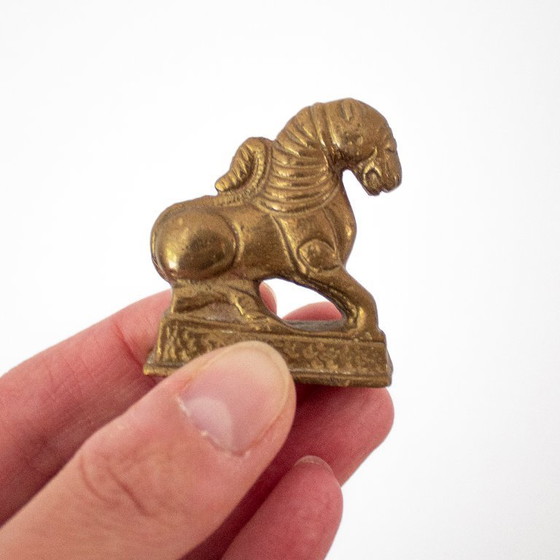 Image 1 of Antique brass scale weight, Chinese Mythological Animal