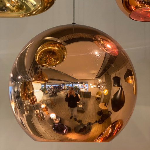 Lampada a sospensione rotonda in rame di Tom Dixon – hanglampen, Design (photo 2 of 12)