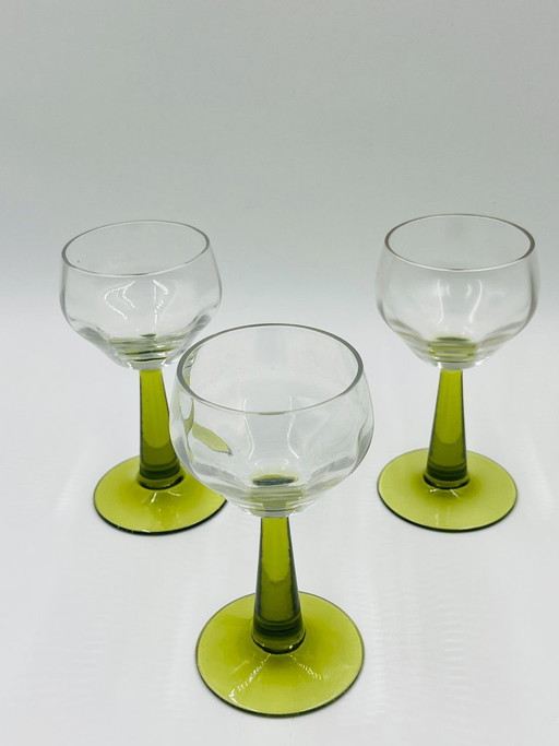 Lot de 3 Verres à Vin Roemer Lisses – glazen karaffen, Glass
