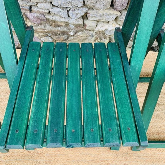 Image 1 of Set di 4 sedie pieghevoli verdi