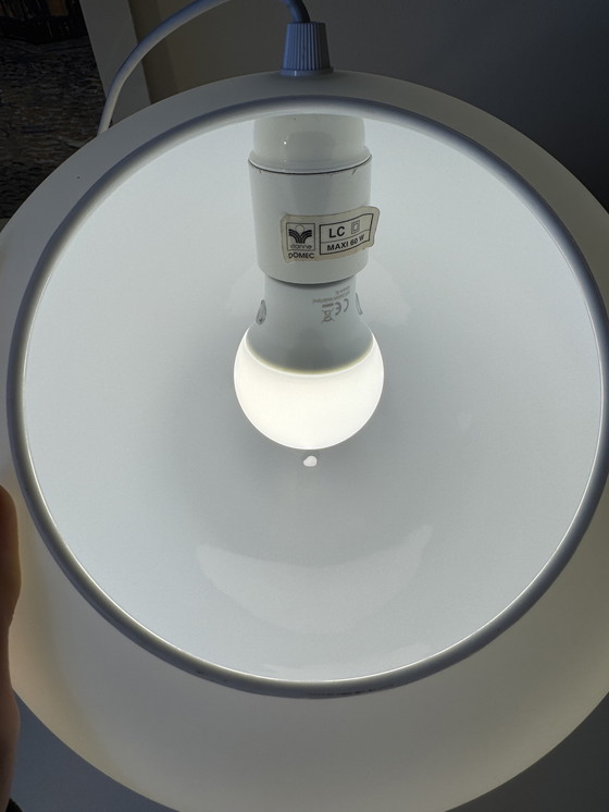 Image 1 of Vintage Domec lamp - egg-shaped matt white glass - Vianne France - large size