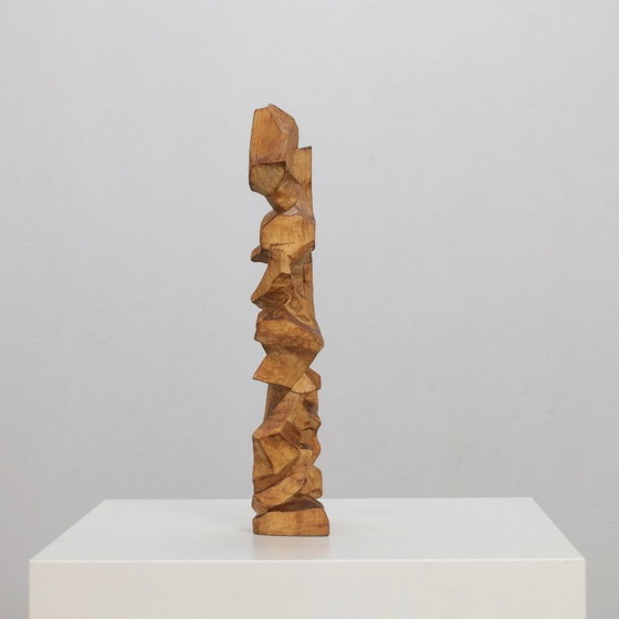 Image 1 of Escultura geométrica abstracta de madera de J. Limperg, Países Bajos, 1956.