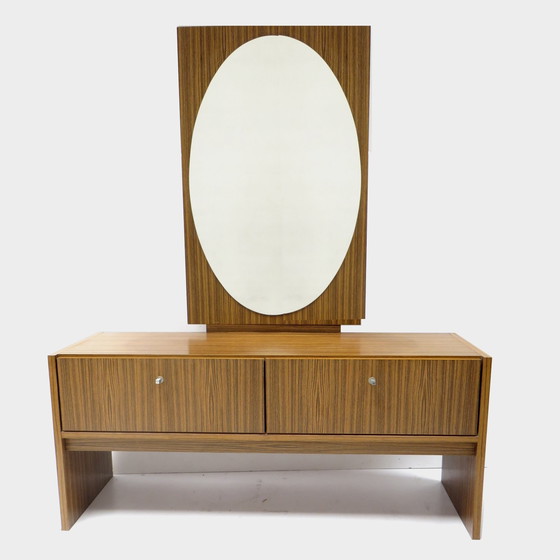 Image 1 of Coiffeuse vintage Mid Century avec miroir, 1970