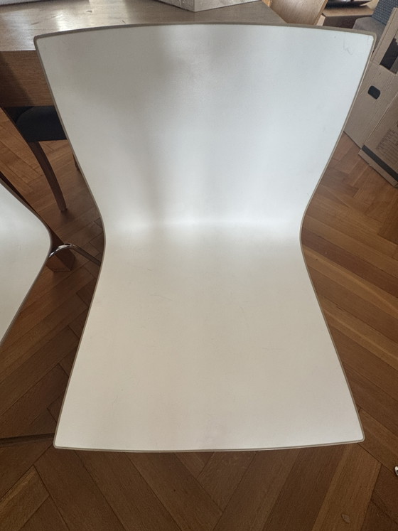 2 x Originele Arper Catifa 46 designstoel – Tweekleurig / Chroom – Vergaderstoel, Plastic, Chrome (photo 5 of 6)