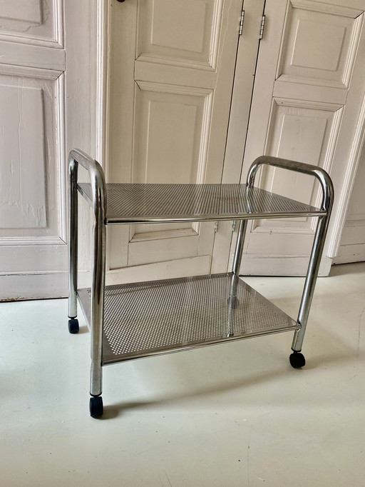 Vintage trolley, bijzettafel, serveerwagen