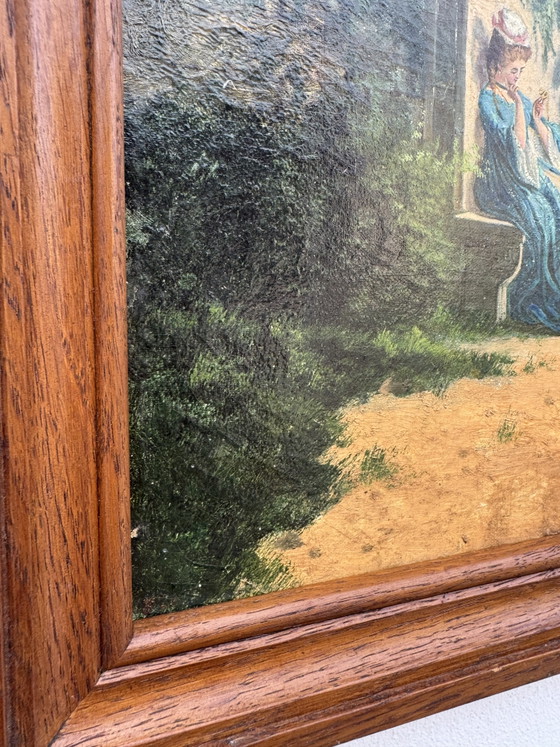 Quadro Scena Galante XIX Secolo Pol Noël – Dipinti e disegni, Tela, Legno (photo 11 of 13)