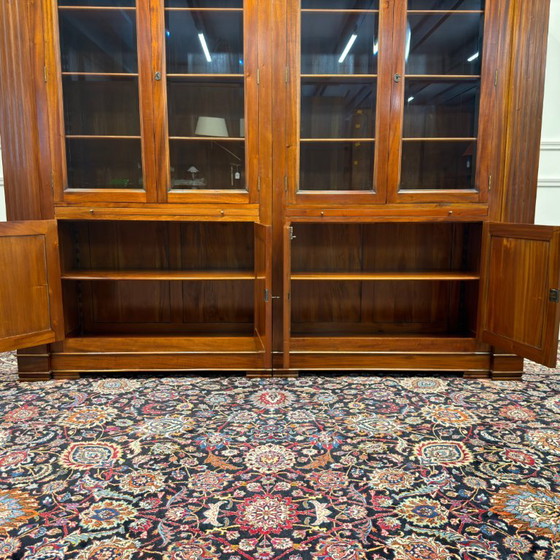 Classic English Bookcase with Columns – Glass, Wood (photo 20 of 20)