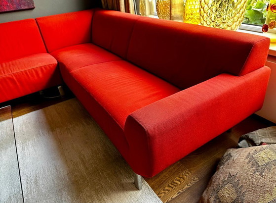 Rotes Pode Ecksofa, Wolle (Foto 3 von 6)