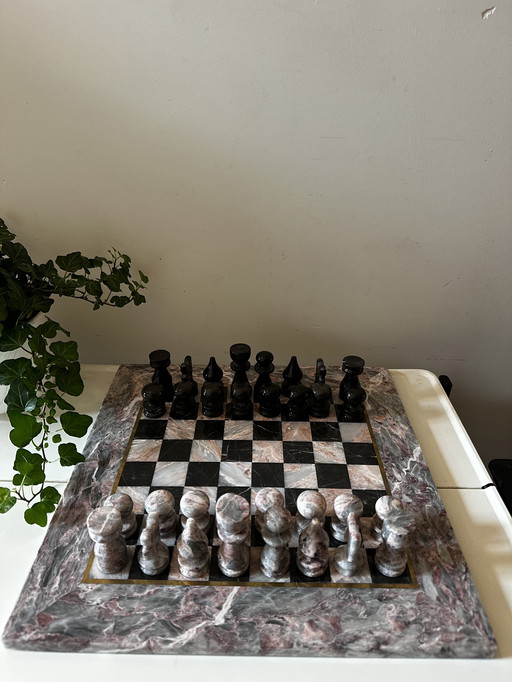 Scacchiera in marmo 34 cm