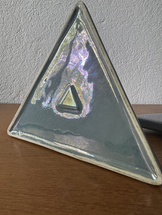 Image 1 of Caja triangular de cerámica Charolles de los años 80