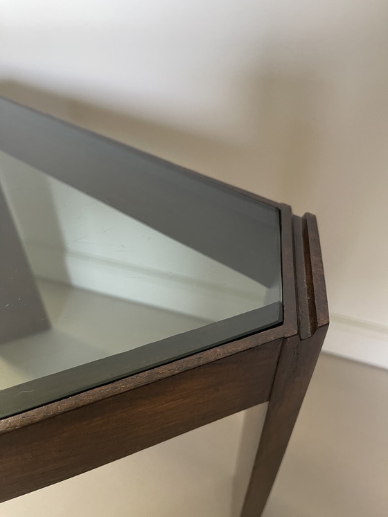 Image 1 of Vintage Porada Arredi wooden triangle side table