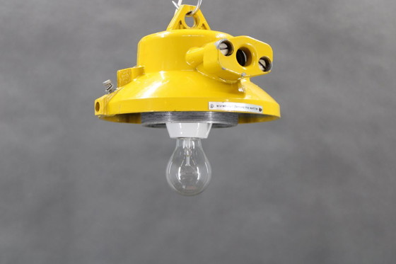 Image 1 of Lampada industriale in vetro degli anni '70, Cecoslovacchia