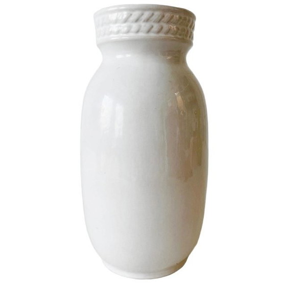 Image 1 of Vaso vintage bianco Germania Ovest Bay Keramik anni '70