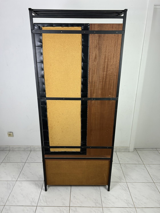 Image 1 of Vintage mid century modern hal kapstok met spiegel