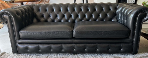 Original SPRINGVALE CHESTERFIELD 3-Sitzer-Sofa + Sessel + Fußhocker