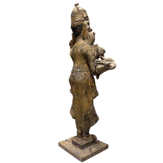 Esculturas monumentales de templo Venugopala Krishna del sur de la India – Siglo XVIII – Madera con – Wood (photo 5 of 10)