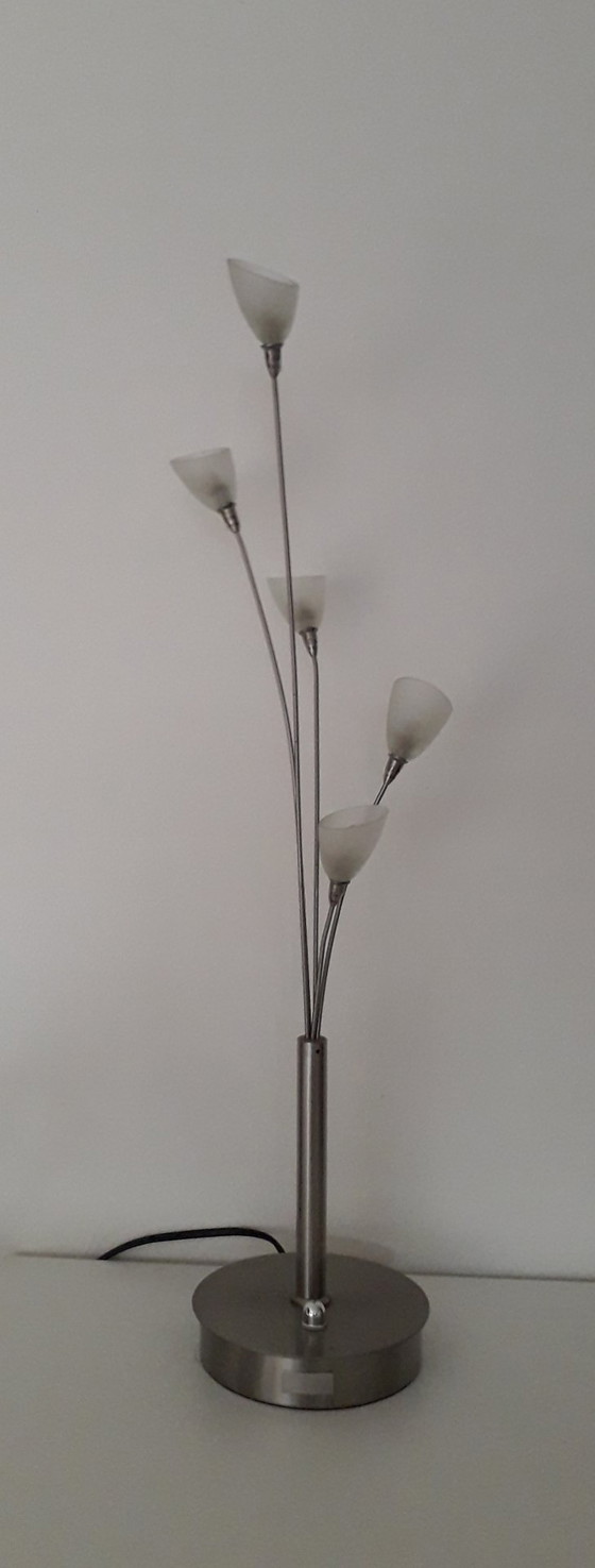 Image 1 of Jan des Bouvrie tafellamp zilverkleurig