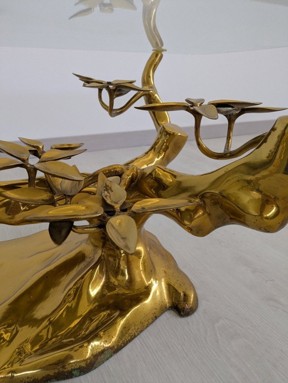 Image 1 of Willy Daro - Tavolino - Bonzaï - Ottone, vetro