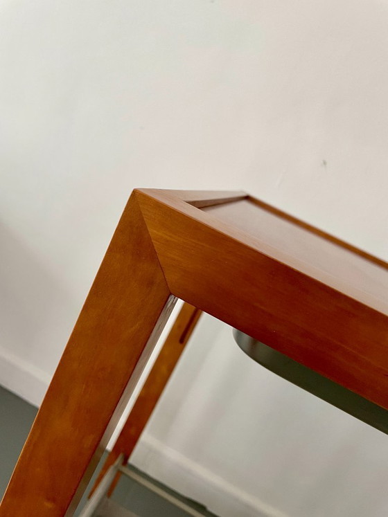 Image 1 of Chariot de bar vintage au design scandinave avec glacière intégrée en métal