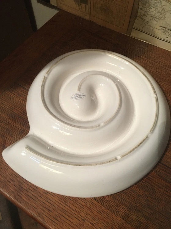Plat en céramique en forme d'escargot – Vaisselle, Porcelaine, Vintage (photo 6 of 8)