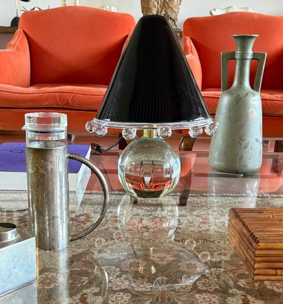 Image 1 of Lampada da tavolo in vetro di Murano, modello Budur, Roberto Pamio, Leucos, Italia, anni '70.