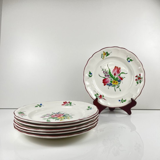 Set of 6 KG Lunéville Dinner Plates – Streetlight Pattern – Crockery, Ceramic (photo 6 of 6)