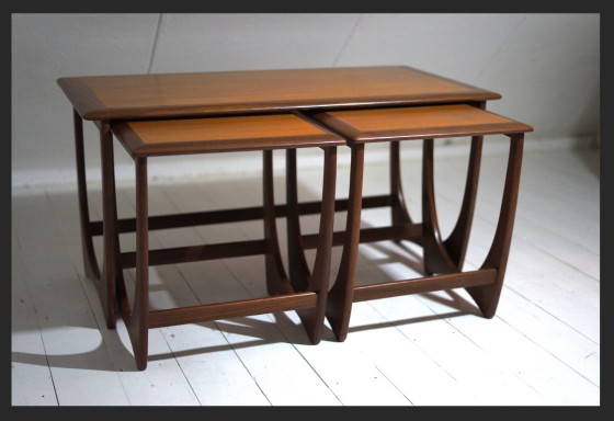 Coffee Table / Nesting Tables / G-Plan / Set of 3 / vintage / mid-century / teak, Wood, Brown (photo 6 of 14)