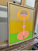 Original painting, "FIGURINE", acrylic paints on canvas, including frame, 53.5 cm x 43.5 cm