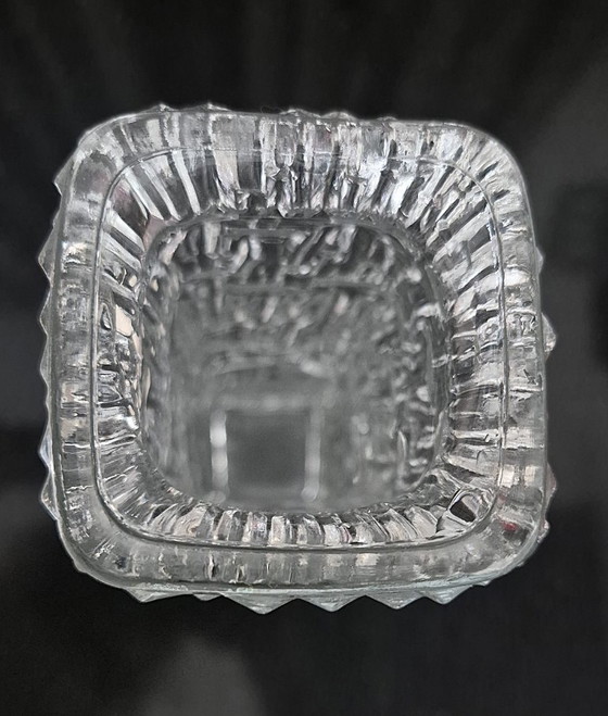 Image 1 of Vintage Oberglas Oostenrijk schorstextuurglas - modernistisch designobject uit de jaren 60-70