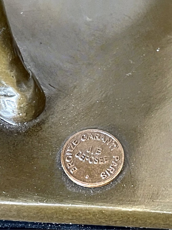 Image 1 of Escultura de bronce patinado de una bailarina inspirada en Degas – Edición JB Paris sobre base negra – 38 cm – 5,4 kg
