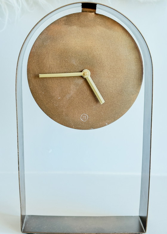 Image 1 of Brutalist Table Clock + Shell Compote Dish + Sunburst Sculpture
