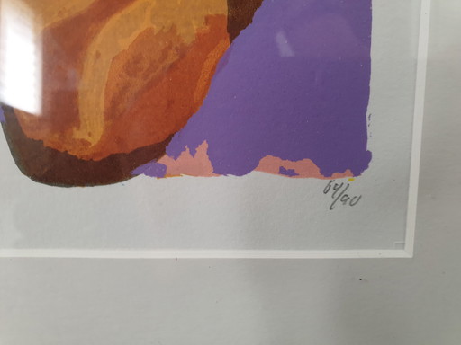 Carlos Blaaker Lithograph in frame