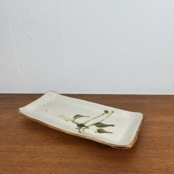 Image 1 of Piatto rettangolare &quot;La Colombe&quot;, 1950/60, Madeleine Brault