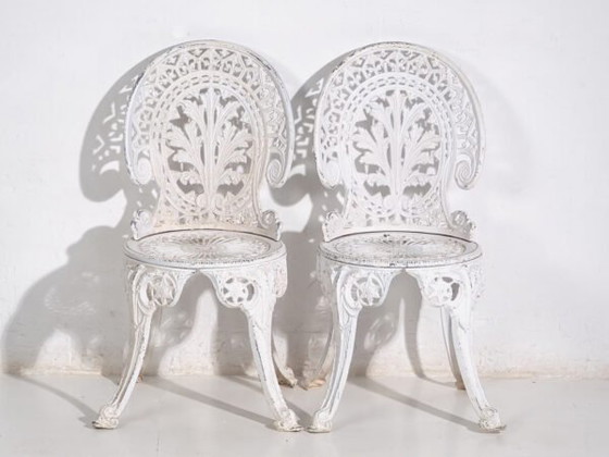 Conjunto de mesa y sillas de jardín Art Nouveau (c.1950). Set de 5 piezas – Conjuntos de jardín, Aluminium (photo 22 of 39)