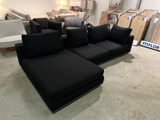Image 1 of Minotti Hamilton Corner Sofa Black