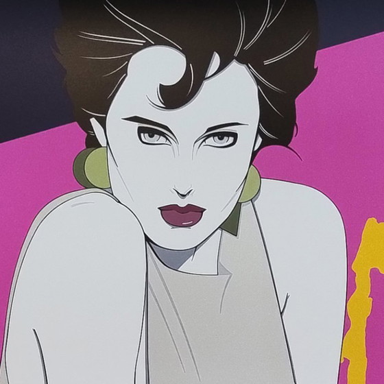 Image 1 of Precioso póster artístico original de Patrick Nagel "Splash" de los años 90
