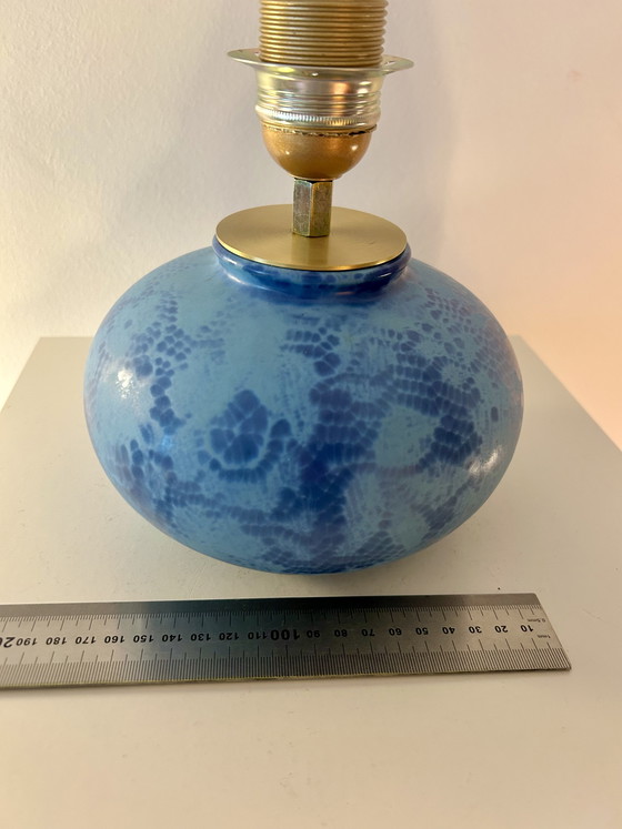 Image 1 of Lampada sferica Space Age di Scheurich - Ceramiche della Germania Ovest - realizzata con un vaso vintage riciclato
