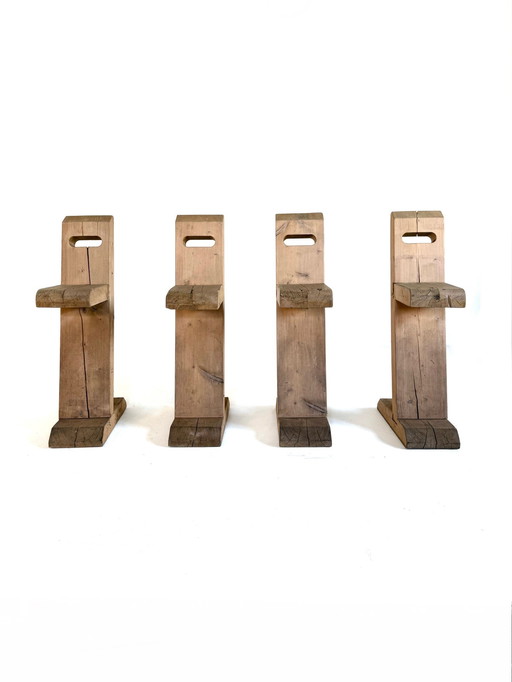 4x skulpturale Barhocker '80